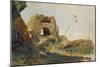 Study of Rocks and Foliage, Agrigento (Girgenti), Sicily, 1847-Edward Lear-Mounted Giclee Print