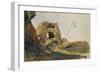 Study of Rocks and Foliage, Agrigento (Girgenti), Sicily, 1847-Edward Lear-Framed Premium Giclee Print