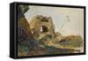 Study of Rocks and Foliage, Agrigento (Girgenti), Sicily, 1847-Edward Lear-Framed Stretched Canvas
