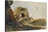 Study of Rocks and Foliage, Agrigento (Girgenti), Sicily, 1847-Edward Lear-Stretched Canvas