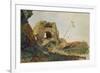 Study of Rocks and Foliage, Agrigento (Girgenti), Sicily, 1847-Edward Lear-Framed Giclee Print