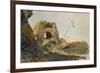 Study of Rocks and Foliage, Agrigento (Girgenti), Sicily, 1847-Edward Lear-Framed Giclee Print