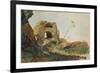 Study of Rocks and Foliage, Agrigento (Girgenti), Sicily, 1847-Edward Lear-Framed Giclee Print