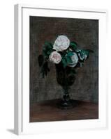 Study of Roses, 1872-Ignace Henri Jean Fantin-Latour-Framed Giclee Print