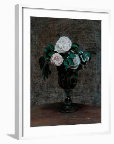 Study of Roses, 1872-Ignace Henri Jean Fantin-Latour-Framed Giclee Print