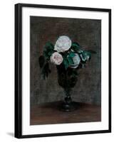 Study of Roses, 1872-Ignace Henri Jean Fantin-Latour-Framed Giclee Print