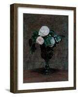 Study of Roses, 1872-Ignace Henri Jean Fantin-Latour-Framed Giclee Print