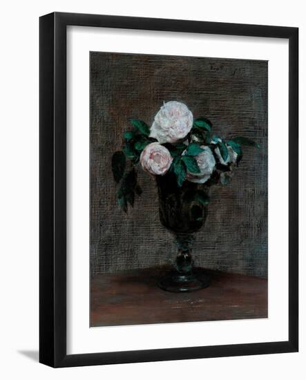 Study of Roses, 1872-Ignace Henri Jean Fantin-Latour-Framed Giclee Print