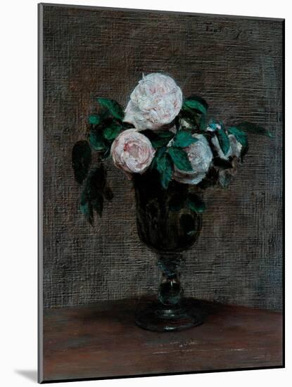 Study of Roses, 1872-Ignace Henri Jean Fantin-Latour-Mounted Giclee Print