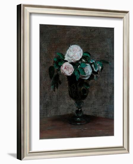 Study of Roses, 1872-Ignace Henri Jean Fantin-Latour-Framed Giclee Print