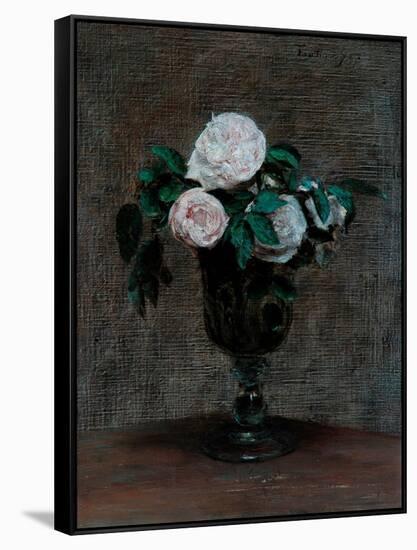 Study of Roses, 1872-Ignace Henri Jean Fantin-Latour-Framed Stretched Canvas