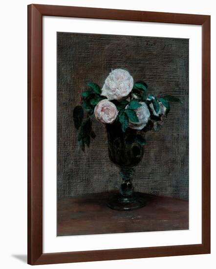 Study of Roses, 1872-Ignace Henri Jean Fantin-Latour-Framed Giclee Print