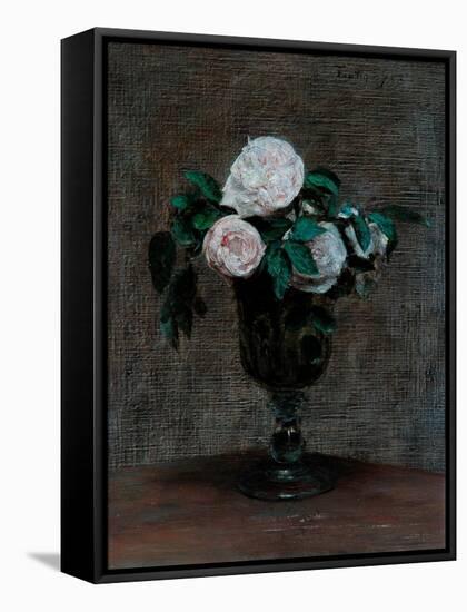 Study of Roses, 1872-Ignace Henri Jean Fantin-Latour-Framed Stretched Canvas