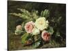 Study of Roses-Gerardina Jacoba Backhuysen-Stretched Canvas