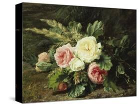 Study of Roses-Gerardina Jacoba Backhuysen-Stretched Canvas