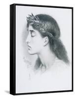 Study of Sappho-Simeon Solomon-Framed Stretched Canvas