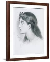 Study of Sappho-Simeon Solomon-Framed Giclee Print