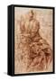 Study of Sibyl-Michelangelo Buonarroti-Framed Stretched Canvas