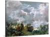 Study of Sky and Trees-John Constable-Stretched Canvas