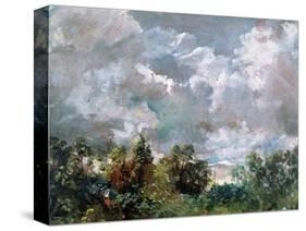 Study of Sky and Trees-John Constable-Stretched Canvas