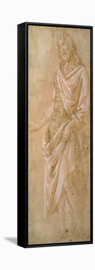 Study of St. John the Baptist-Sandro Botticelli-Framed Stretched Canvas