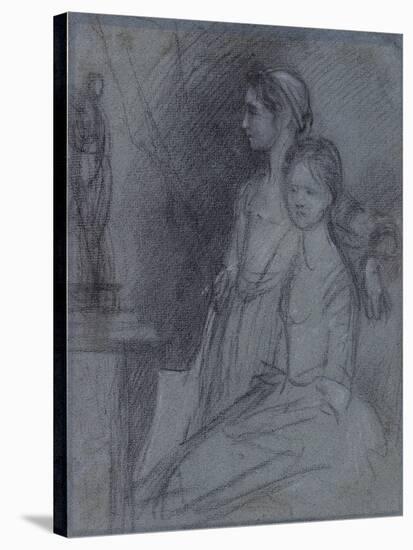 Study of the Artist's Daughters, C.1763-Thomas Gainsborough-Stretched Canvas