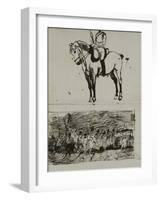 Study of the Battle of Waterloo-Lady Butler-Framed Giclee Print