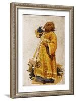 Study of the Deacon for the Painting 'The Religious Procession in the Province of Kursk' (1880-3)-Ilya Efimovich Repin-Framed Giclee Print