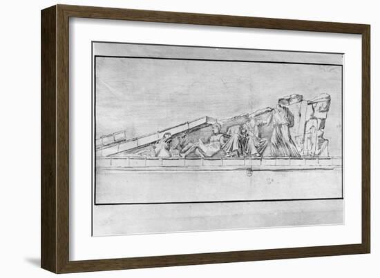 Study of the Frieze from a Pediment of the Parthenon-Jacques Carrey-Framed Giclee Print