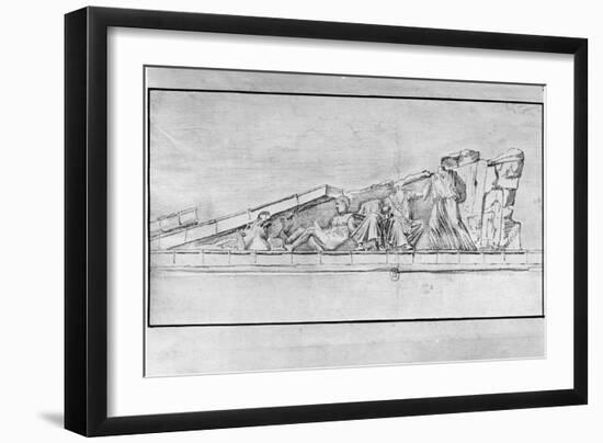 Study of the Frieze from a Pediment of the Parthenon-Jacques Carrey-Framed Giclee Print