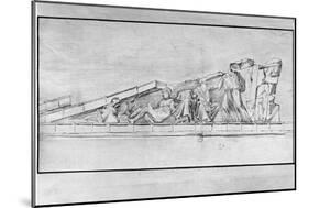 Study of the Frieze from a Pediment of the Parthenon-Jacques Carrey-Mounted Giclee Print