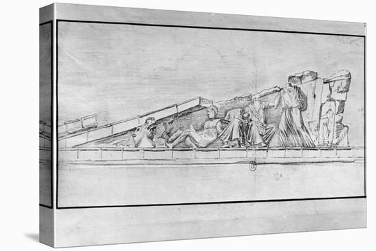 Study of the Frieze from a Pediment of the Parthenon-Jacques Carrey-Stretched Canvas