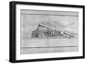 Study of the Frieze from the West Pediment of the Parthenon-Jacques Carrey-Framed Giclee Print