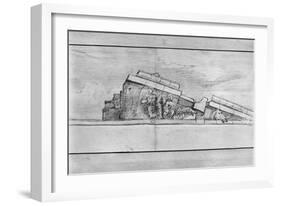 Study of the Frieze from the West Pediment of the Parthenon-Jacques Carrey-Framed Giclee Print