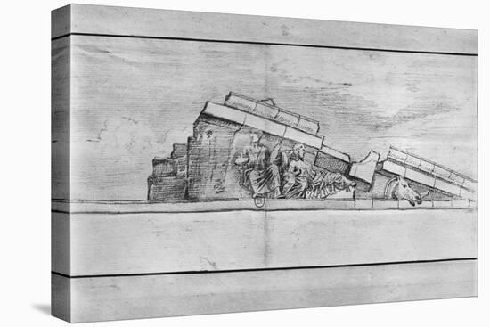 Study of the Frieze from the West Pediment of the Parthenon-Jacques Carrey-Stretched Canvas