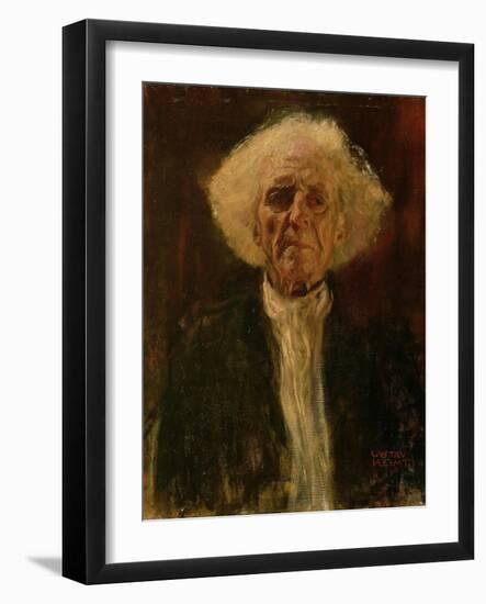 Study of the Head of a Blind Man-Gustav Klimt-Framed Giclee Print