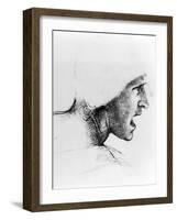 Study of the Head of a Soldier, 1503-4-Leonardo da Vinci-Framed Giclee Print