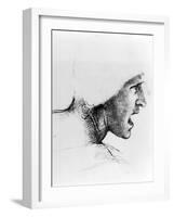 Study of the Head of a Soldier, 1503-4-Leonardo da Vinci-Framed Giclee Print