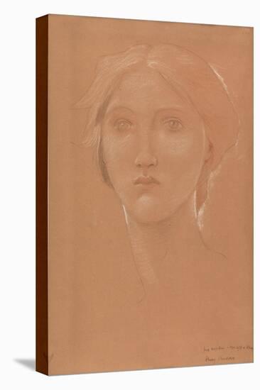 Study of the Head of Margaret Burne-Jones for 'King Cophetua and the Beggar Maid'-Edward Burne-Jones-Stretched Canvas