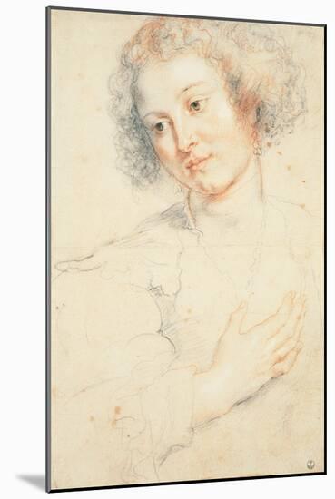 Study of the Head of St. Apollonia-Peter Paul Rubens-Mounted Giclee Print