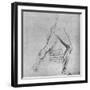 'Study of the Legs of a Man Lunging to the Right', c1480 (1945)-Leonardo Da Vinci-Framed Giclee Print