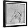 'Study of the Legs of a Man Lunging to the Right', c1480 (1945)-Leonardo Da Vinci-Framed Giclee Print