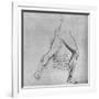 'Study of the Legs of a Man Lunging to the Right', c1480 (1945)-Leonardo Da Vinci-Framed Giclee Print