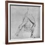 'Study of the Legs of a Man Lunging to the Right', c1480 (1945)-Leonardo Da Vinci-Framed Giclee Print