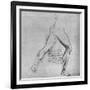 'Study of the Legs of a Man Lunging to the Right', c1480 (1945)-Leonardo Da Vinci-Framed Giclee Print