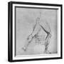 'Study of the Legs of a Man Lunging to the Right', c1480 (1945)-Leonardo Da Vinci-Framed Giclee Print