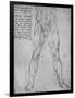 'Study of the Lower Half of a Nude Man Facing to the Front', c1480 (1945)-Leonardo Da Vinci-Framed Giclee Print