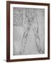 'Study of the Lower Half of a Nude Man Facing to the Front', c1480 (1945)-Leonardo Da Vinci-Framed Giclee Print