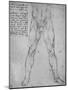 'Study of the Lower Half of a Nude Man Facing to the Front', c1480 (1945)-Leonardo Da Vinci-Mounted Giclee Print