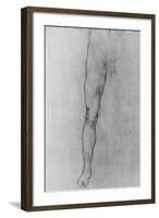 'Study of the Lower Half of a nude man facing to the front', c1480 (1945)-Leonardo Da Vinci-Framed Giclee Print